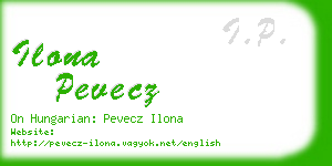 ilona pevecz business card